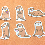 カワウソのマスキングシール