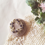 ブルーベリーのリース 刺繍ブローチ