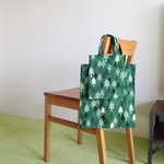 ぺたんこトートバッグとミニトート/フォレストグリーン