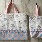 ゆめかわいい ユニコーン 女の子 レッスンバック 上靴入れ 2点セット 通園グッズ