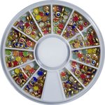 フレーム付パール マルチカラー ラウンドケース入り 3mm 【X000DH3CQT】