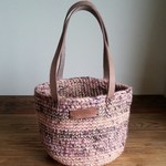 麻ひもとmix糸のかごバッグ　＊22＊
