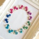バラの花束スクエアピアス No.209