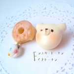 【F】しろくま&ドーナツのスイーツブローチセット