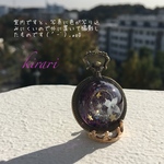 懐中時計型 レジン 紫の宇宙を泳ぐクリオネ 星 半球モールド ピカエース