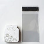 【50セット】accessoryホワイト花柄台紙　1セットとは1枚の台紙＋1枚のOpp袋