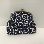 【がま口屋】 唐草紺 親子財布