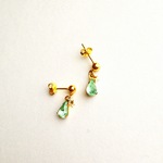 星の涙 ドロップピアス - アクアグリーン -