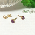 <再販＞14KGF☆プチjewelピアス・ロードライトガーネット・1月誕生石