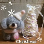 プラチナトイプードル✨パピーちゃん🎀&ホワイトツリー🌲