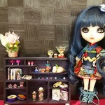 ミニチュア棚 金魚鉢付き