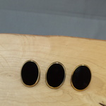 18×13mm ☆3個入り☆ 楕円のガラスボタン