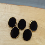 11×8mm ☆5個入り☆ 楕円のガラスボタン
