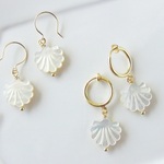シェルのピアス（イヤリング可）