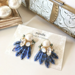 ブルー チェコダガー&パールピアス