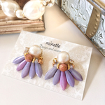ライトパープル♡チェコダガーピアス