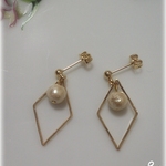コットンパール＊ダイヤピアス