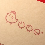 【送料無料】ニワトリ親子のはんこ 