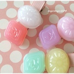 夢見るドロップのパステルヘアクリップ
