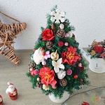 ヒムロスギのクリスマスツリー(雪)