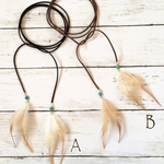 ターコイズ フェザー チョーカー