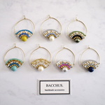  デザインフープピアス/イヤリング:7色PH3 Bacchus.