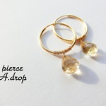 ✳︎再販✳︎シャンパンクォーツフープピアス