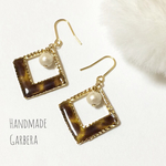 べっ甲&スクエア♡ピアス/イヤリング