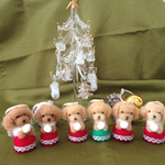 わんこクリスマスオーナメント トイプー6個