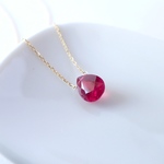 K10＊ルビー　ファセットカット　ネックレス