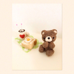 くまさんの朝ごはん♪ピンクッション