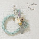 しめ縄リース ソーダブルー ＊正月飾り＊