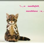 羊毛フェルト　猫　キジトラ　ネコ