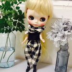 サルエルパンツチェックコーデ 22㎝ドール服