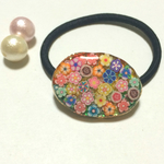送料無料   お花たっぷりヘアゴム