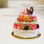 蝶々舞うwedding cake✧︎*。