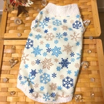 U／Shiho《Mサイズ》ホワイトの雪の結晶タンクトップ犬服
