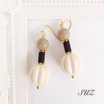 ピンクベージュヴィンテージピアス/イヤリング