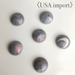 〈USA import〉マーブル オパールセント グレー アクリル カボション （8個 ）