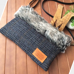 暖かツイードとファーのwinterショルダー