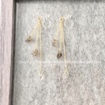 天然石とチェーンイヤリング／ピアス