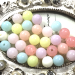 【在庫で販売終了】パステルカラービーズ アソート 8mm 50個  