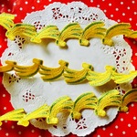 レトロポップ★バナナのレースモチーフリボン★約50センチ