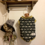 ＊ちょうちょ×天竺ボーダー 秋冬ワンコ服 size M 完成品＊