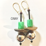 ★tooooko様専用★メタルパーツとグリーンパーツのピアス