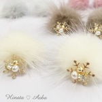 ＊ウィンターカラー＊ふわふわミンクファー ピアス/イヤリング