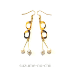 再販❣️シンプル！メガネべっ甲ピアス
