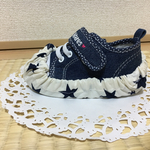 [再販] 靴カバー☆スター紺×白