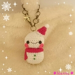 Xmas限定★雪だるまちゃんのあみぐるみバッグチャーム