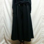 高級生地使用　ウール ガウチョパンツ 黒